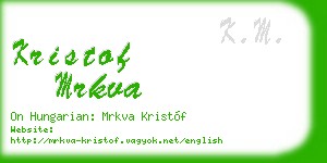 kristof mrkva business card